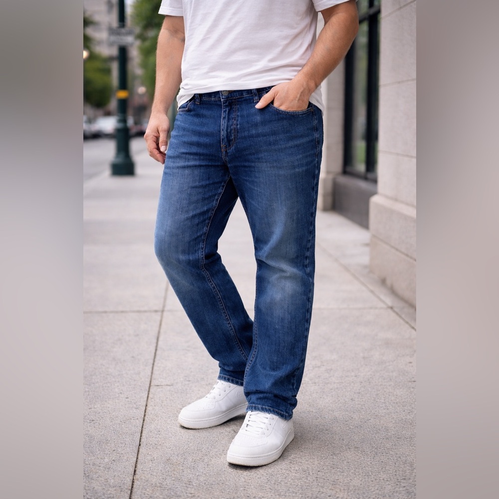 AHP Another Hype Piece Mens Stretch Jeans 40x34 Blue Slim Denim